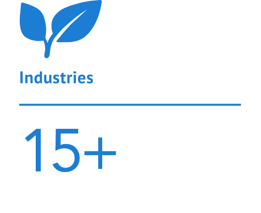 Over 15 industries